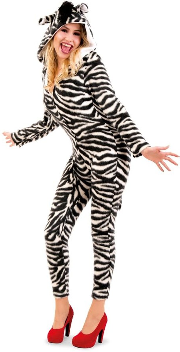 Zebra Kostuum | Dartel Dravende Zebra Afrika | Vrouw | Maat 40 | Carnaval kostuum | Verkleedkleding